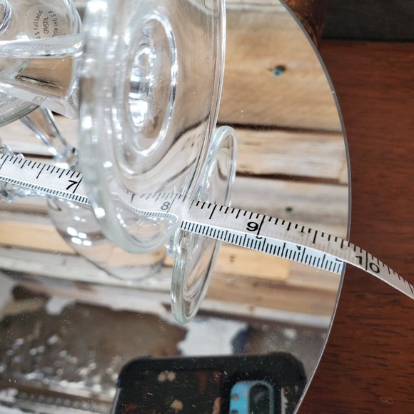 24% Lead Crystal Hand-Blown Glass Champagne Flutes - Pair - 6-Sided Stem - #2 - Picture 5 of 8